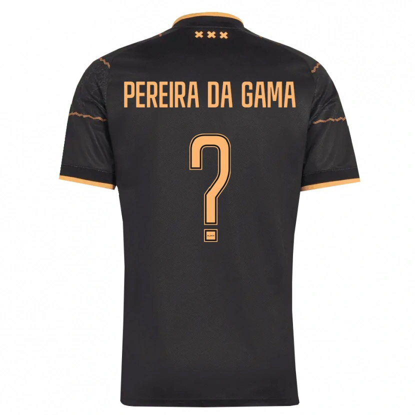 Danxen Donna Maglia Haniel Pereira Da Gama #0 Nero Arancione Kit Gara Away 2026/27 Maglietta