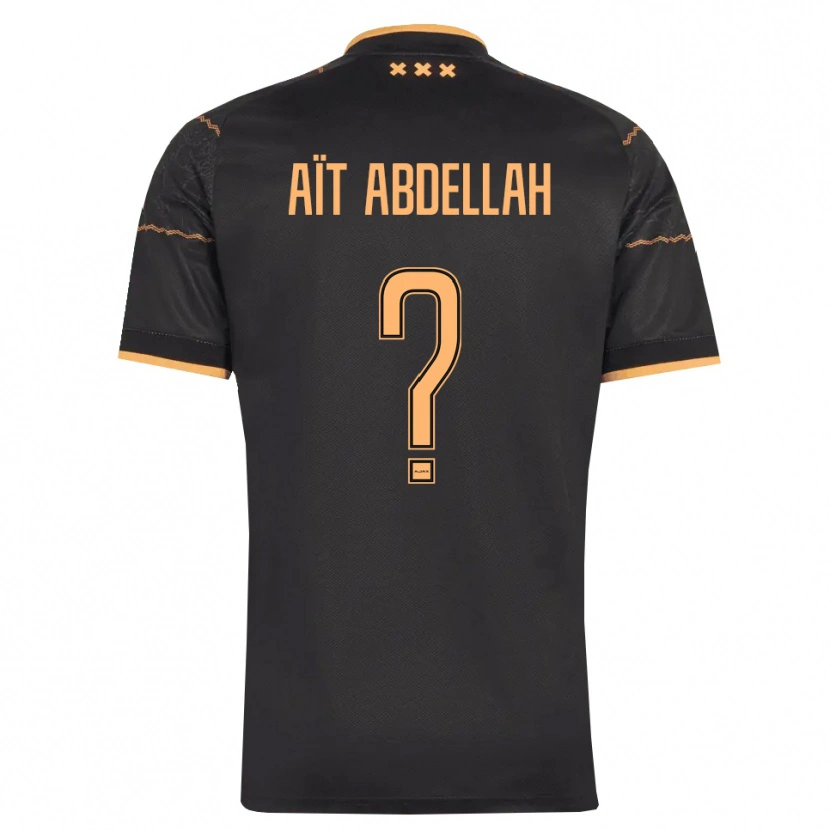 Danxen Donna Maglia Waleed Aït Abdellah #0 Nero Arancione Kit Gara Away 2026/27 Maglietta