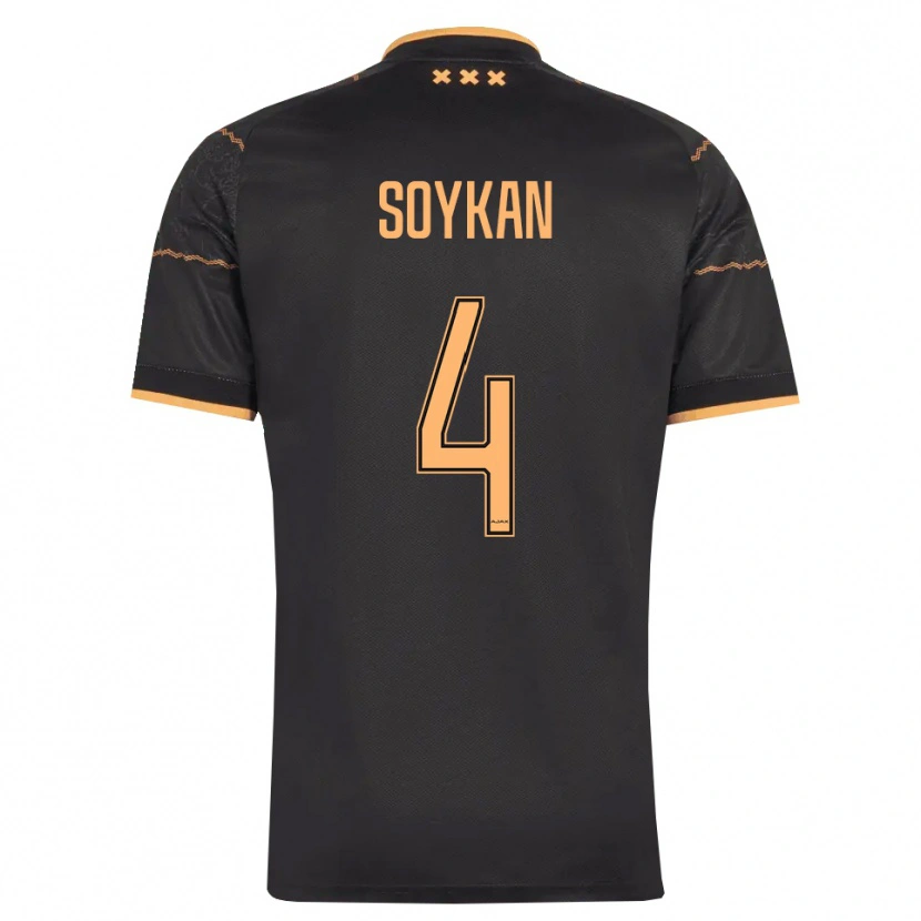 Danxen Donna Maglia Aykan Soykan #4 Nero Arancione Kit Gara Away 2026/27 Maglietta