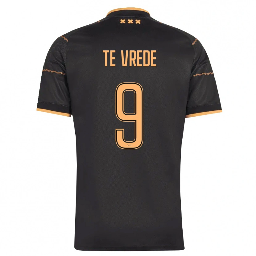 Danxen Donna Maglia Mitchell Te Vrede #9 Nero Arancione Kit Gara Away 2026/27 Maglietta