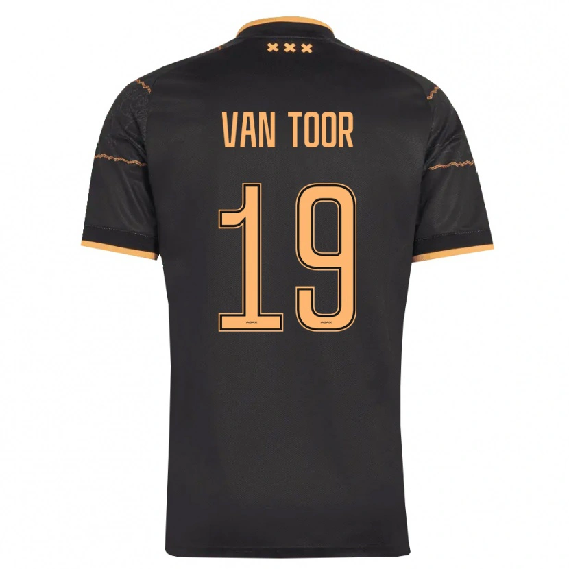 Danxen Donna Maglia Julian Van Toor #19 Nero Arancione Kit Gara Away 2026/27 Maglietta
