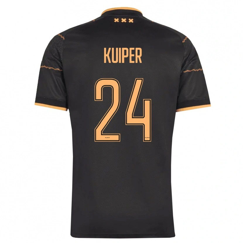 Danxen Donna Maglia Justen Kuiper #24 Nero Arancione Kit Gara Away 2026/27 Maglietta