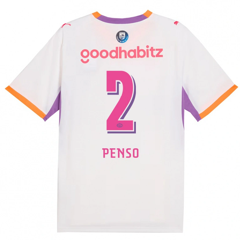 Danxen Donna Maglia Kyano Penso #2 Bianco Viola Arancione Kit Gara Away 2026/27 Maglietta