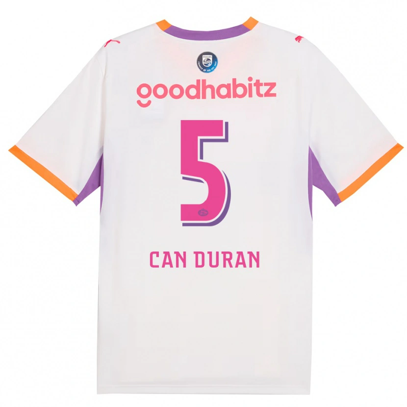 Danxen Donna Maglia Emre Can Duran #5 Bianco Viola Arancione Kit Gara Away 2026/27 Maglietta