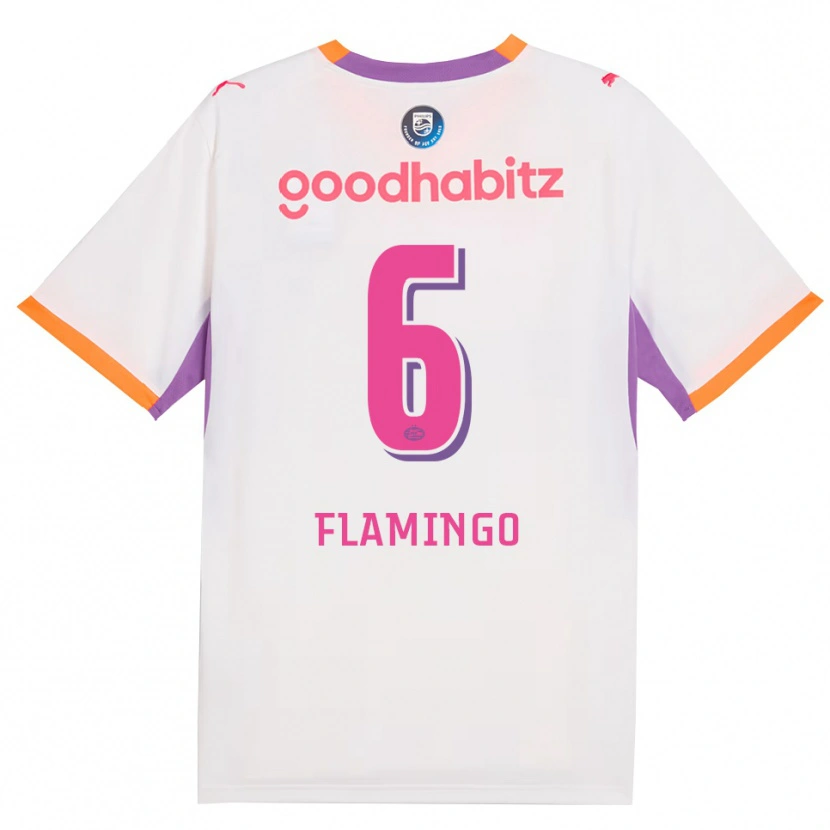 Danxen Donna Maglia Ryan Flamingo #6 Bianco Viola Arancione Kit Gara Away 2026/27 Maglietta