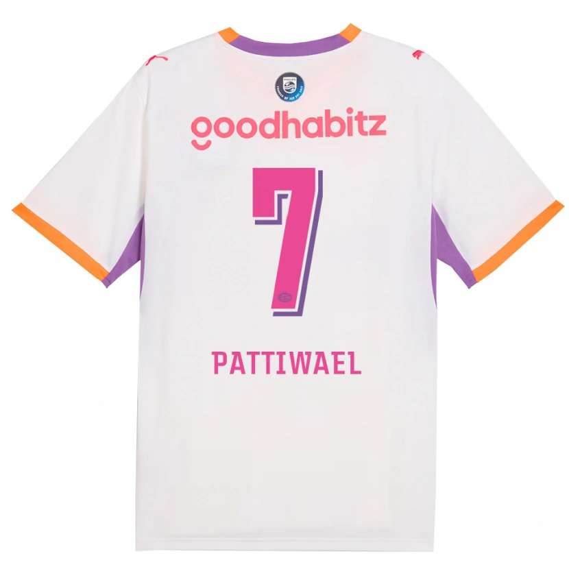 Danxen Donna Maglia Naomi Pattiwael #7 Bianco Viola Arancione Kit Gara Away 2026/27 Maglietta