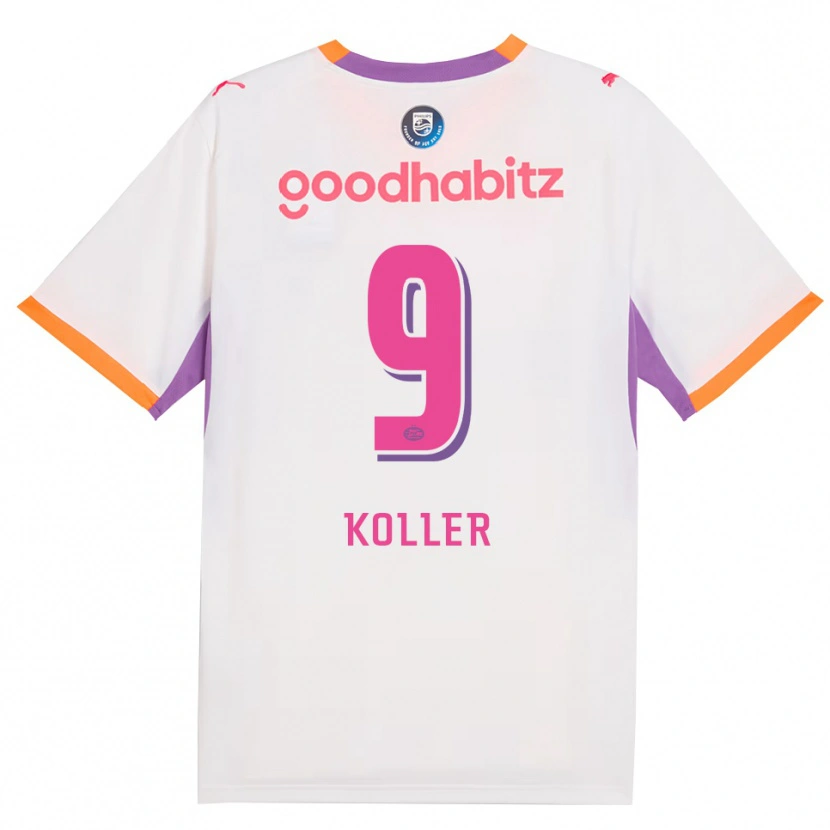 Danxen Donna Maglia Jim Koller #9 Bianco Viola Arancione Kit Gara Away 2026/27 Maglietta