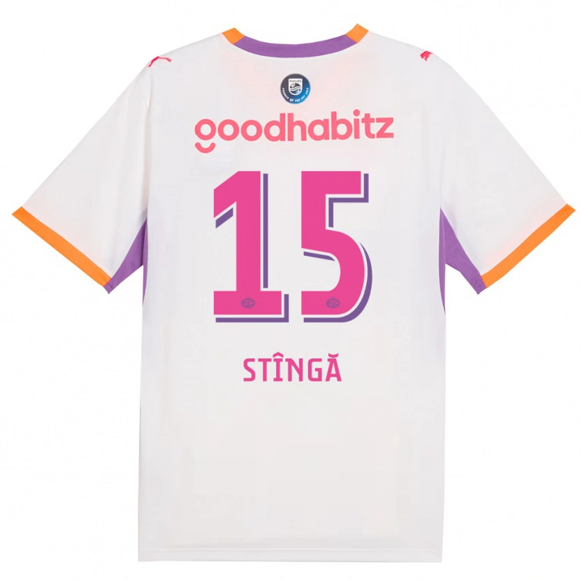 Danxen Donna Maglia Lucas Stîngă #15 Bianco Viola Arancione Kit Gara Away 2026/27 Maglietta