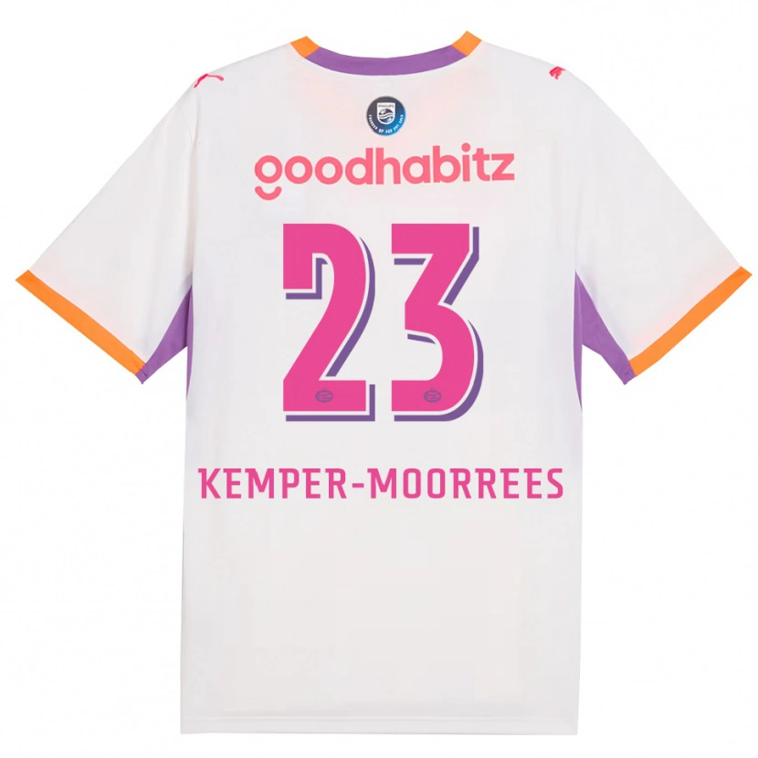Danxen Donna Maglia Myrthe Kemper-Moorrees #23 Bianco Viola Arancione Kit Gara Away 2026/27 Maglietta