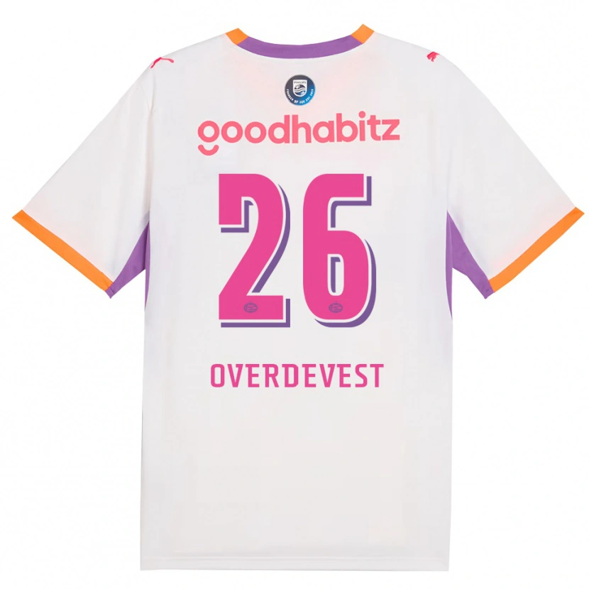 Danxen Donna Maglia Marco Overdevest #26 Bianco Viola Arancione Kit Gara Away 2026/27 Maglietta