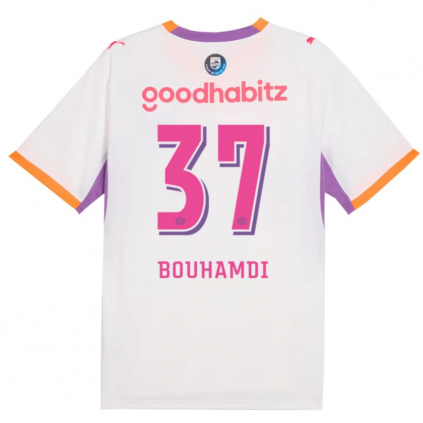 Danxen Donna Maglia Amir Bouhamdi #37 Bianco Viola Arancione Kit Gara Away 2026/27 Maglietta