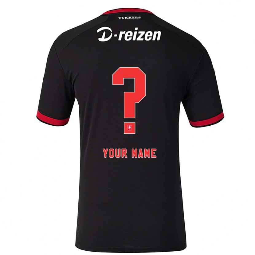 Danxen Donna Maglia Il Tuo Nome #0 Rosso Bianco Nero Kit Gara Away 2026/27 Maglietta