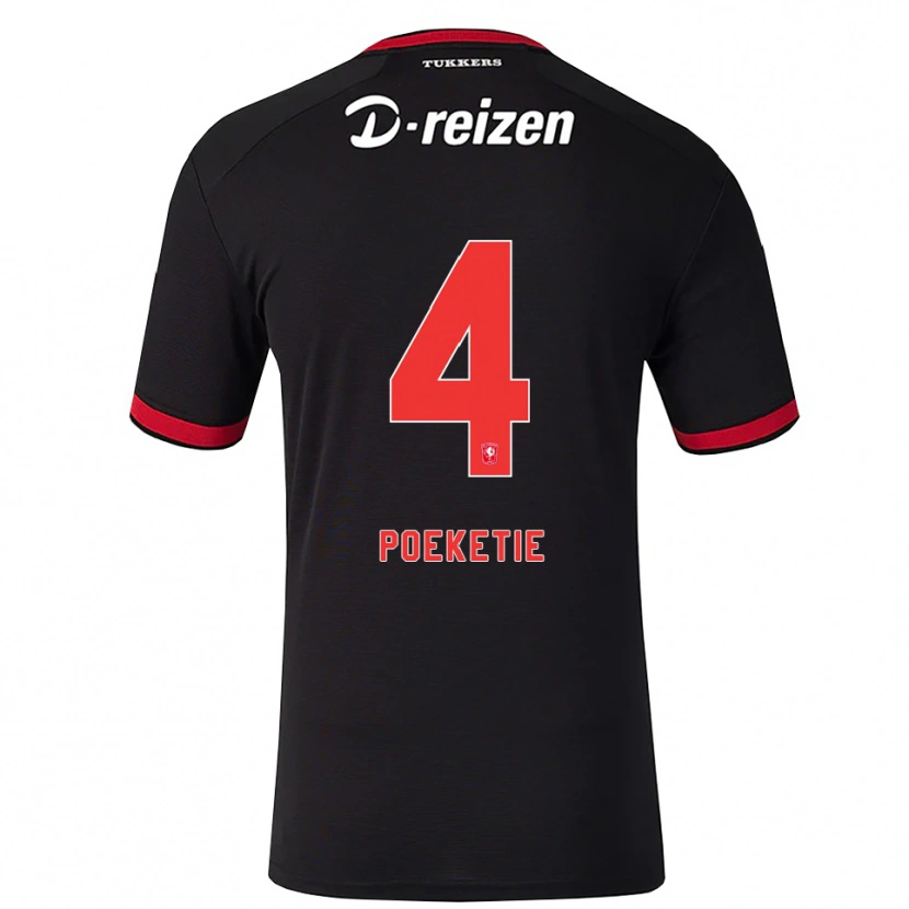Danxen Donna Maglia Maik Poeketie #4 Rosso Bianco Nero Kit Gara Away 2026/27 Maglietta