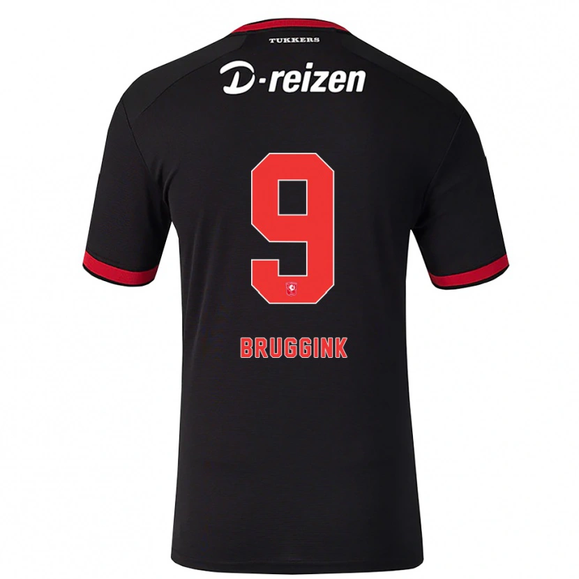 Danxen Donna Maglia Pim Bruggink #9 Rosso Bianco Nero Kit Gara Away 2026/27 Maglietta