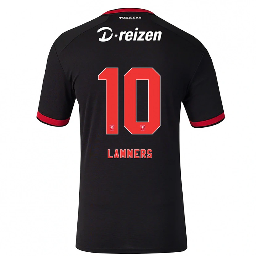 Danxen Donna Maglia Sam Lammers #10 Rosso Bianco Nero Kit Gara Away 2026/27 Maglietta