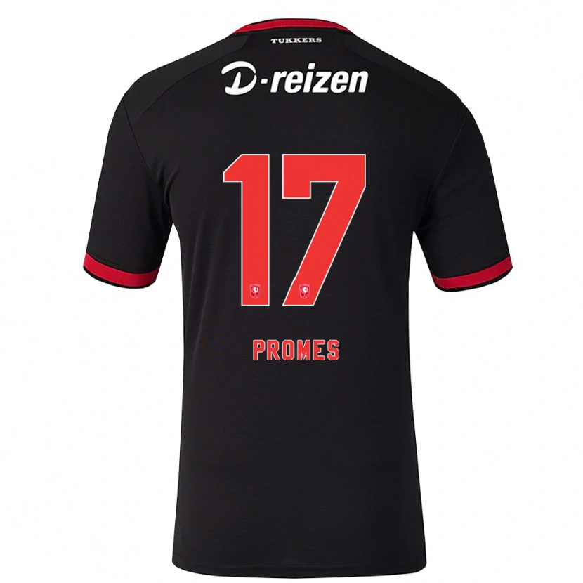 Danxen Donna Maglia Rodrigo Promes #17 Rosso Bianco Nero Kit Gara Away 2026/27 Maglietta