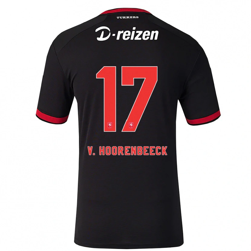Danxen Donna Maglia Alec Van Hoorenbeeck #17 Rosso Bianco Nero Kit Gara Away 2026/27 Maglietta