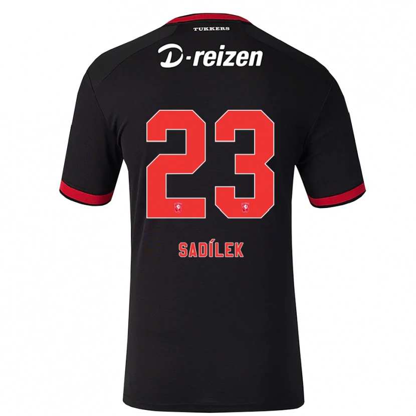 Danxen Donna Maglia Michal Sadilek #23 Rosso Bianco Nero Kit Gara Away 2026/27 Maglietta