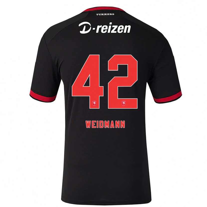 Danxen Donna Maglia Daouda Weidmann #42 Rosso Bianco Nero Kit Gara Away 2026/27 Maglietta