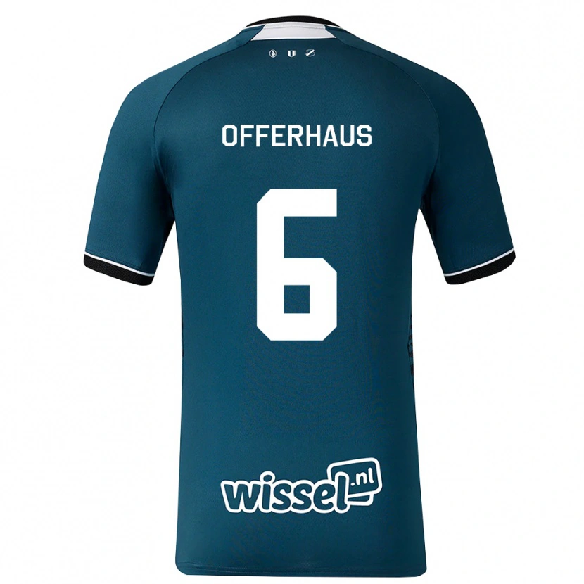 Danxen Donna Maglia Guus Offerhaus #6 Grigioardesiascuro Bianco Kit Gara Away 2026/27 Maglietta