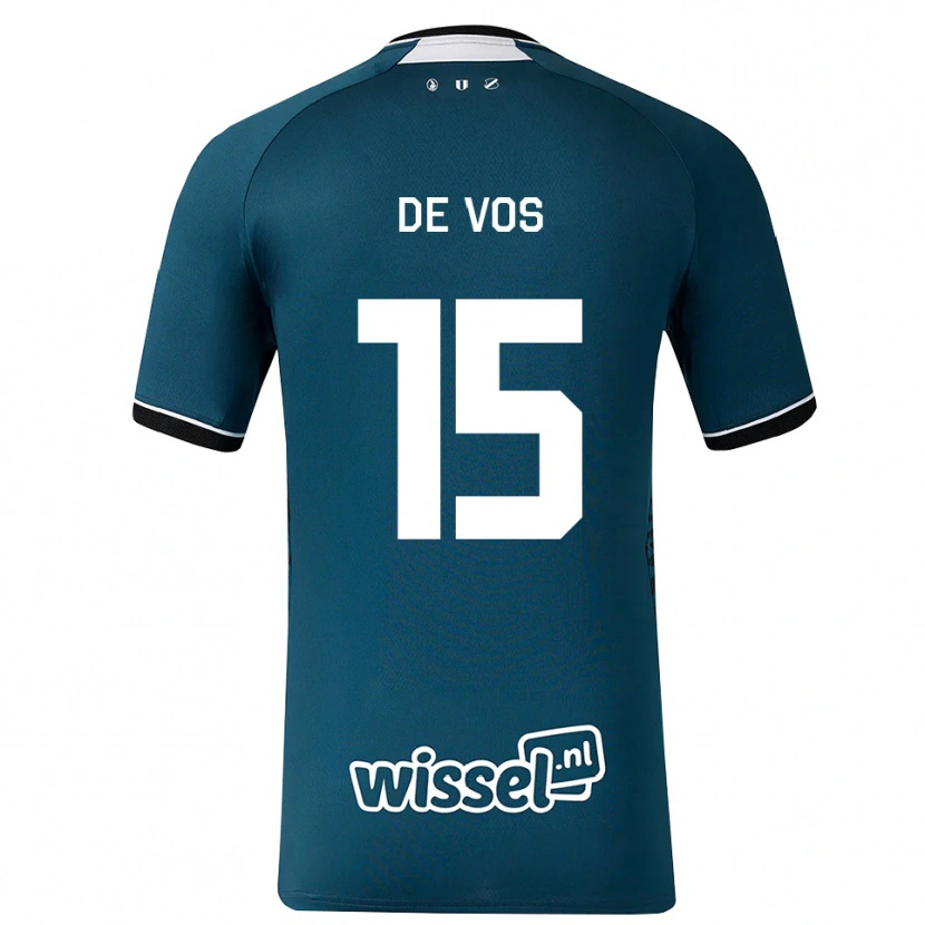 Danxen Donna Maglia Nick De Vos #15 Grigioardesiascuro Bianco Kit Gara Away 2026/27 Maglietta