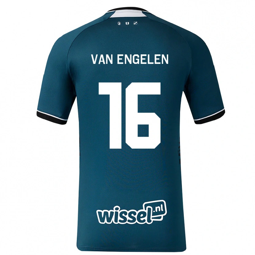 Danxen Donna Maglia Mats Van Engelen #16 Grigioardesiascuro Bianco Kit Gara Away 2026/27 Maglietta