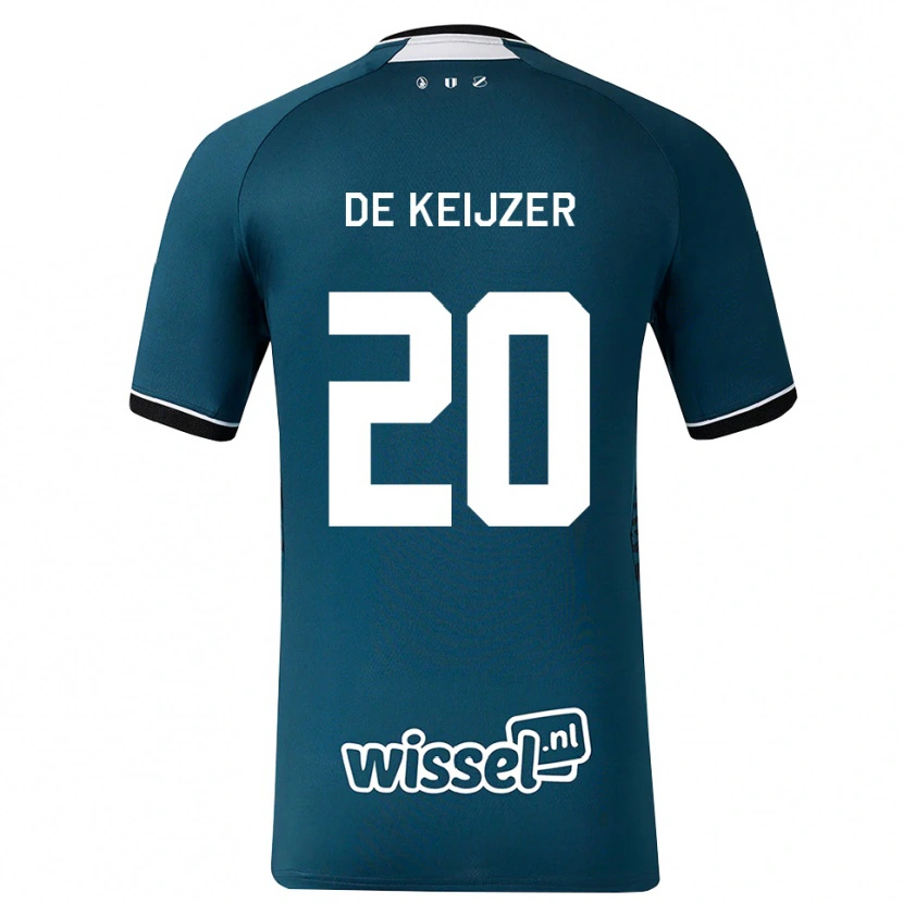 Danxen Donna Maglia Lotje De Keijzer #20 Grigioardesiascuro Bianco Kit Gara Away 2026/27 Maglietta