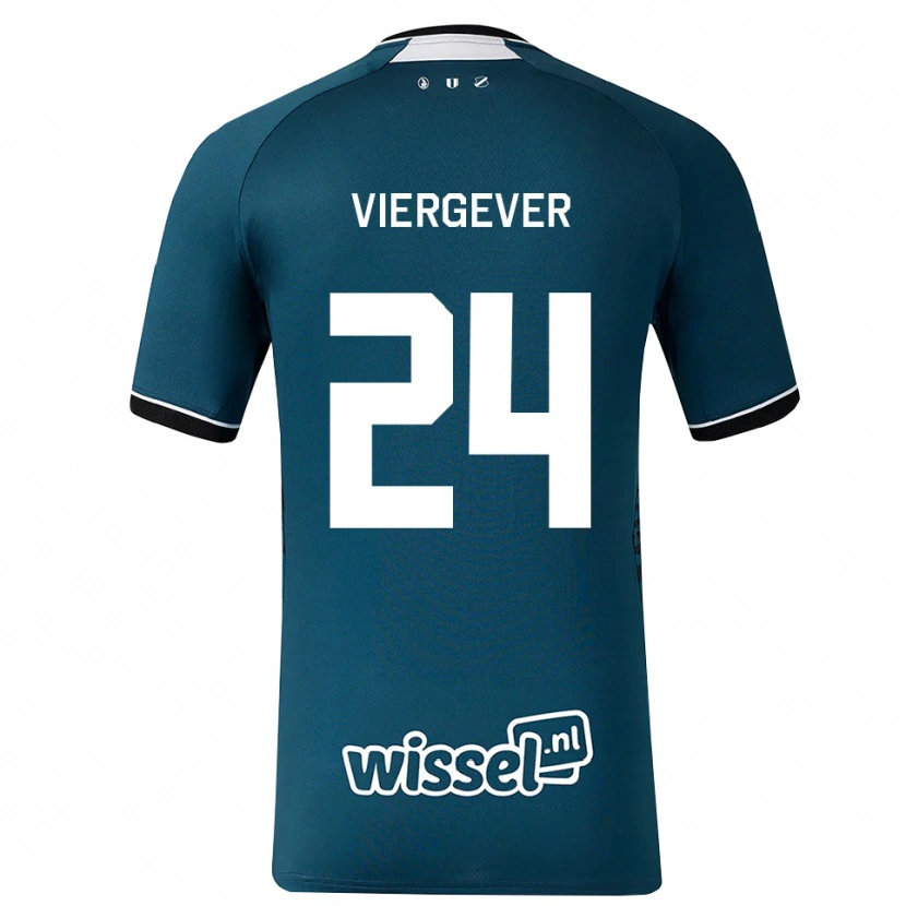 Danxen Donna Maglia Nick Viergever #24 Grigioardesiascuro Bianco Kit Gara Away 2026/27 Maglietta