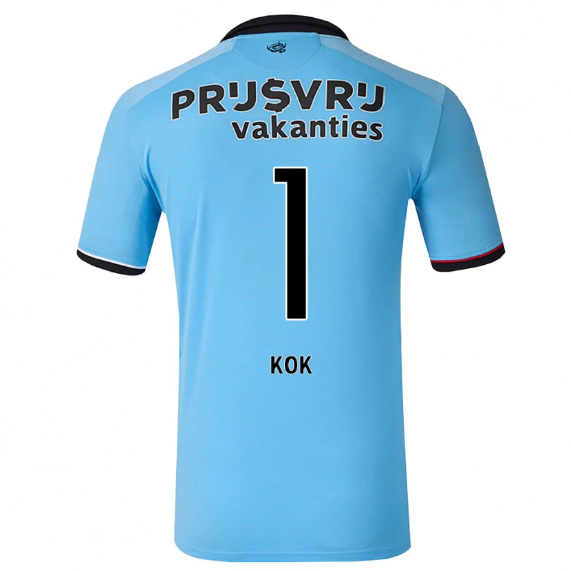 Danxen Donna Maglia Stefan Kok #1 Blu Cielo Profondo Nero Rosso Kit Gara Away 2026/27 Maglietta