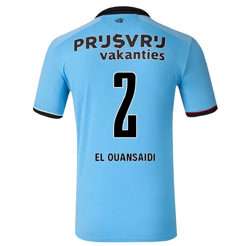 Danxen Donna Maglia Keyane El Ouansaidi #2 Blu Cielo Profondo Nero Rosso Kit Gara Away 2026/27 Maglietta