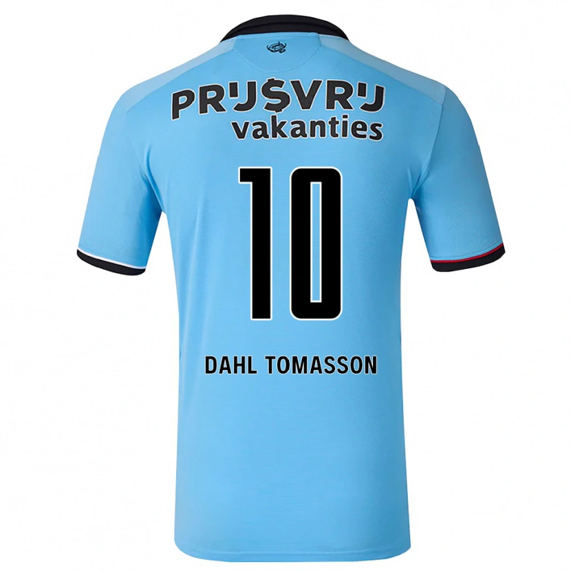Danxen Donna Maglia Luca Dahl Tomasson #10 Blu Cielo Profondo Nero Rosso Kit Gara Away 2026/27 Maglietta