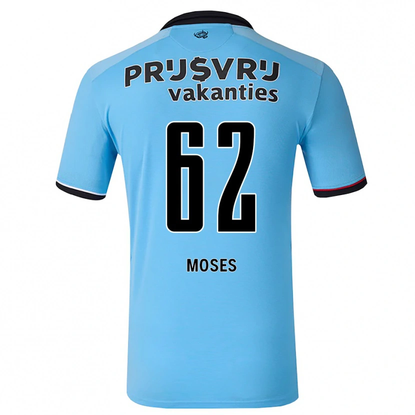 Danxen Donna Maglia Troy Moses #62 Blu Cielo Profondo Nero Rosso Kit Gara Away 2026/27 Maglietta