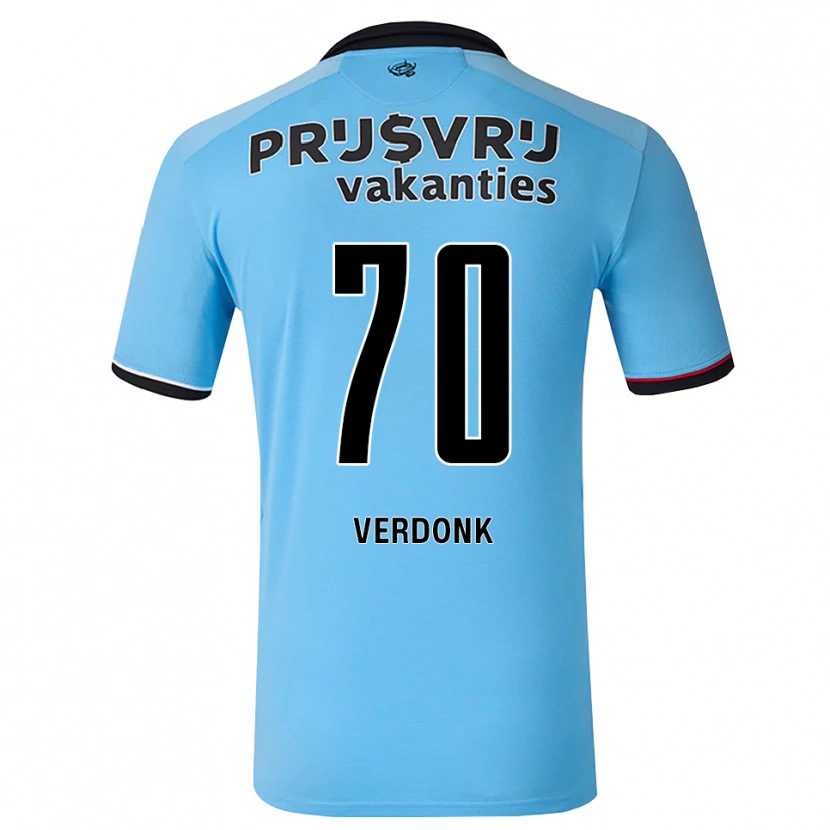 Danxen Donna Maglia Sem Verdonk #70 Blu Cielo Profondo Nero Rosso Kit Gara Away 2026/27 Maglietta