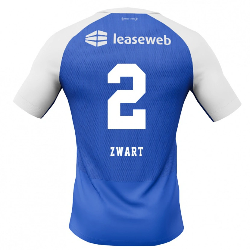 Danxen Donna Maglia Jesper Zwart #2 Blu Dodger Rosso Bianco Kit Gara Away 2026/27 Maglietta