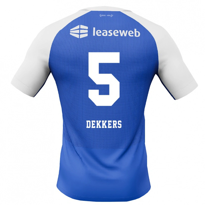 Danxen Donna Maglia Sem Dekkers #5 Blu Dodger Rosso Bianco Kit Gara Away 2026/27 Maglietta