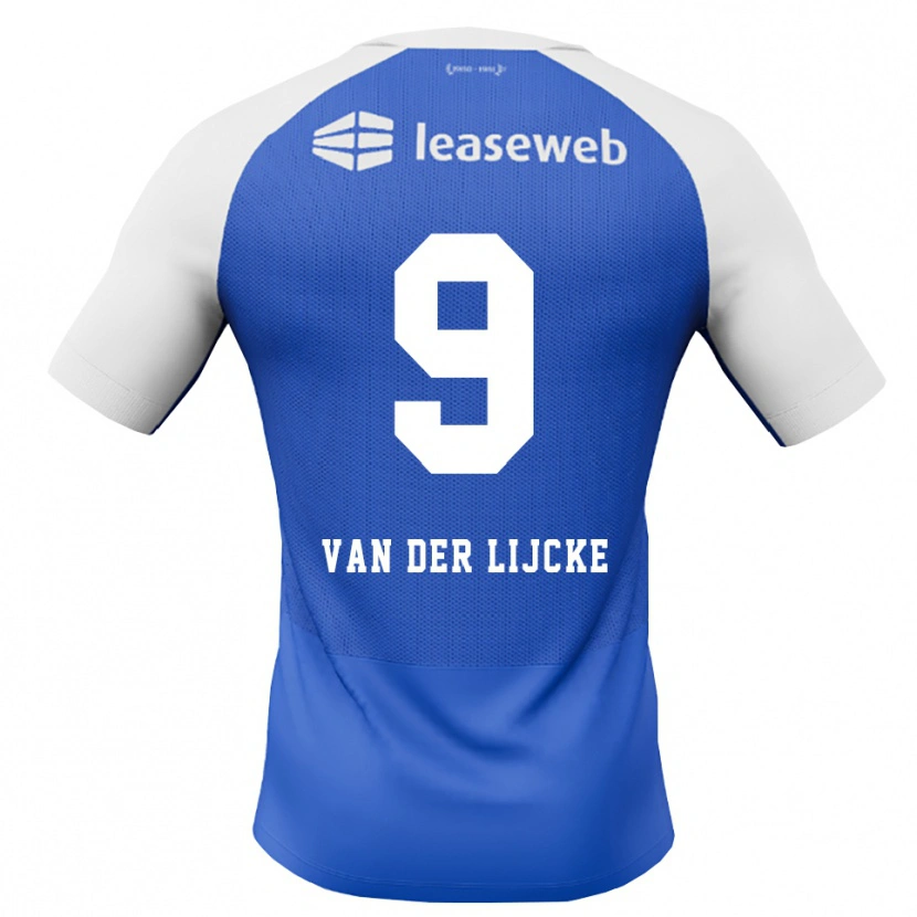 Danxen Donna Maglia Donny Van Der Lijcke #9 Blu Dodger Rosso Bianco Kit Gara Away 2026/27 Maglietta