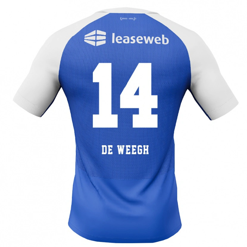 Danxen Donna Maglia Bo Op De Weegh #14 Blu Dodger Rosso Bianco Kit Gara Away 2026/27 Maglietta