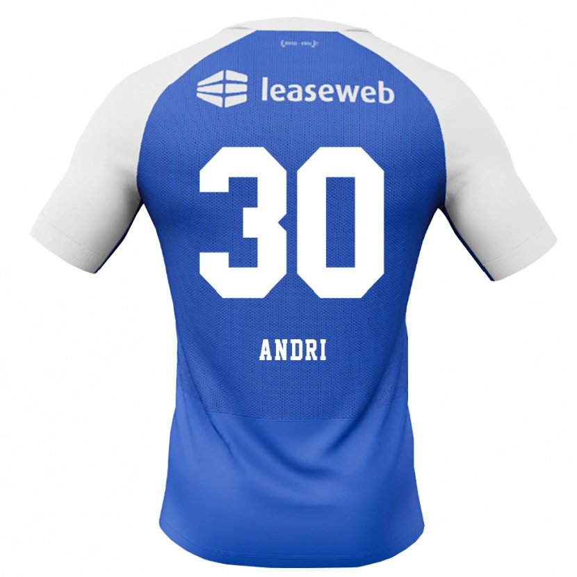 Danxen Donna Maglia Markús Andri Daníelsson Martin #30 Blu Dodger Rosso Bianco Kit Gara Away 2026/27 Maglietta