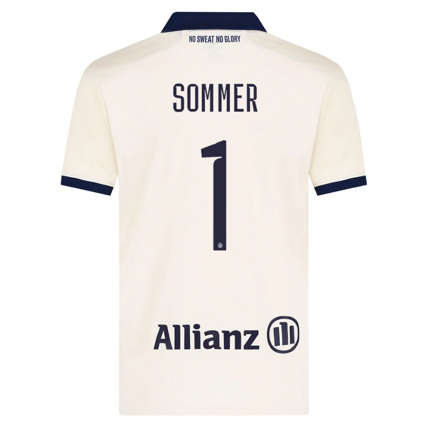 Danxen Donna Maglia Yann Sommer #1 Beige Nero Kit Gara Away 2026/27 Maglietta