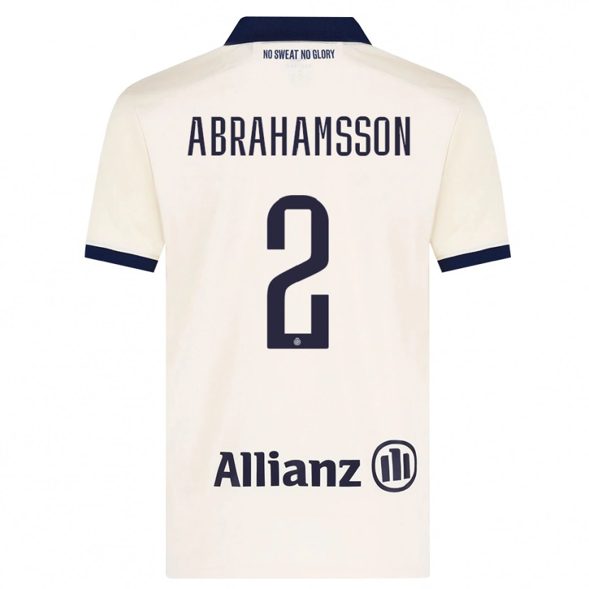 Danxen Donna Maglia Sejde Abrahamsson #2 Beige Nero Kit Gara Away 2026/27 Maglietta