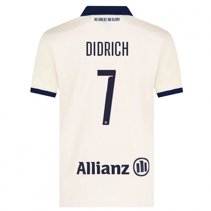 Danxen Donna Maglia Brian Didrich #7 Beige Nero Kit Gara Away 2026/27 Maglietta