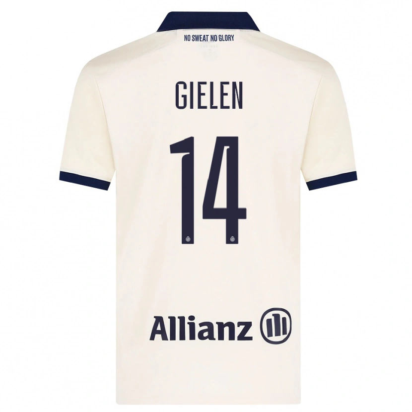 Danxen Donna Maglia Sterre Gielen #14 Beige Nero Kit Gara Away 2026/27 Maglietta
