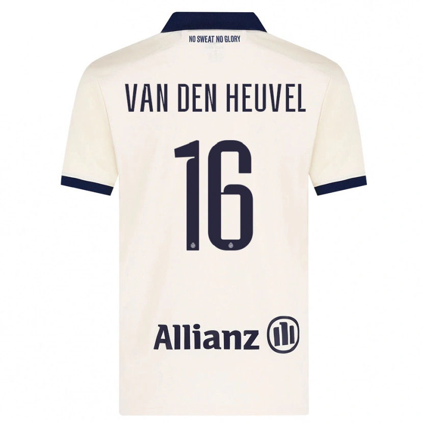 Danxen Donna Maglia Dani Van Den Heuvel #16 Beige Nero Kit Gara Away 2026/27 Maglietta