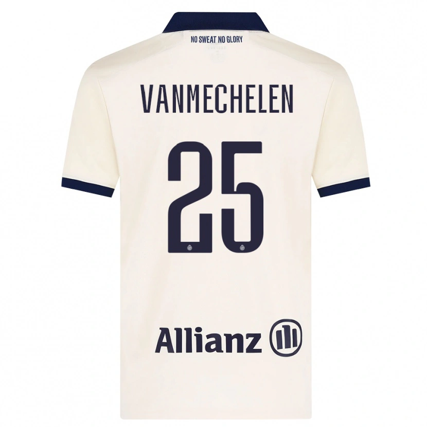 Danxen Donna Maglia Davinia Vanmechelen #25 Beige Nero Kit Gara Away 2026/27 Maglietta
