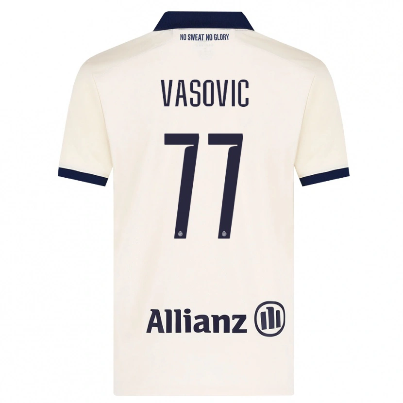 Danxen Donna Maglia Andrej Vasovic #77 Beige Nero Kit Gara Away 2026/27 Maglietta