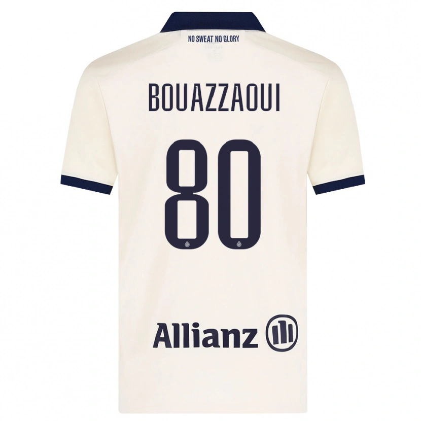 Danxen Donna Maglia Ilyas Bouazzaoui #80 Beige Nero Kit Gara Away 2026/27 Maglietta