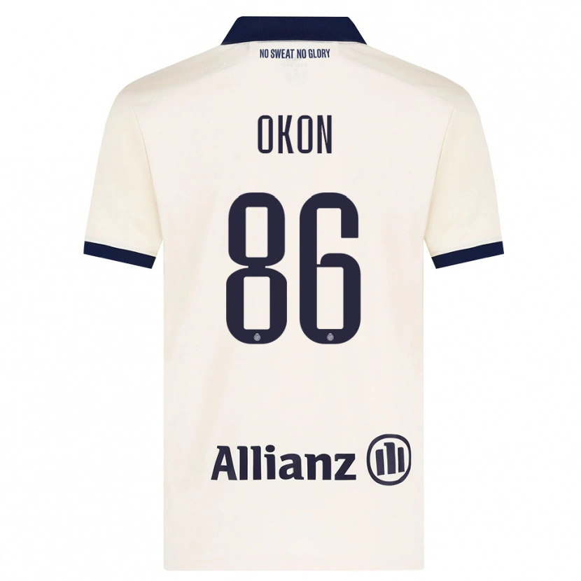 Danxen Donna Maglia Gianluca Okon-Engstler #86 Beige Nero Kit Gara Away 2026/27 Maglietta