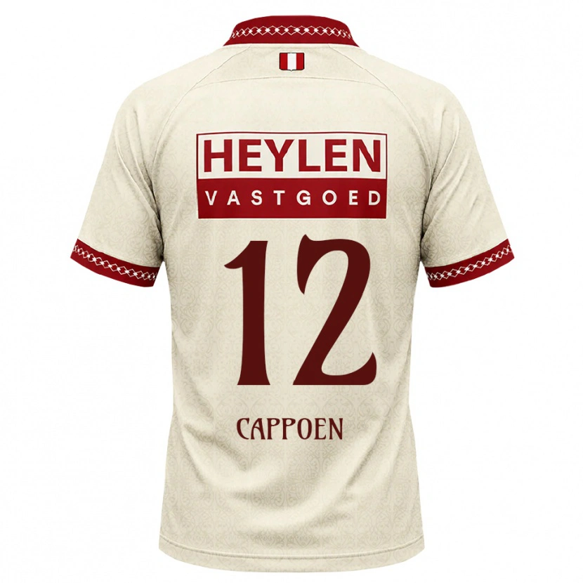 Danxen Donna Maglia Logan Cappoen #12 Beige Rosso Kit Gara Away 2026/27 Maglietta