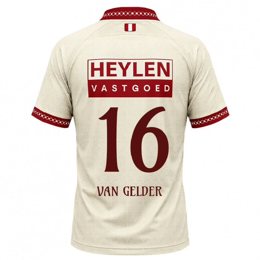 Danxen Donna Maglia Louie Van Gelder #16 Beige Rosso Kit Gara Away 2026/27 Maglietta