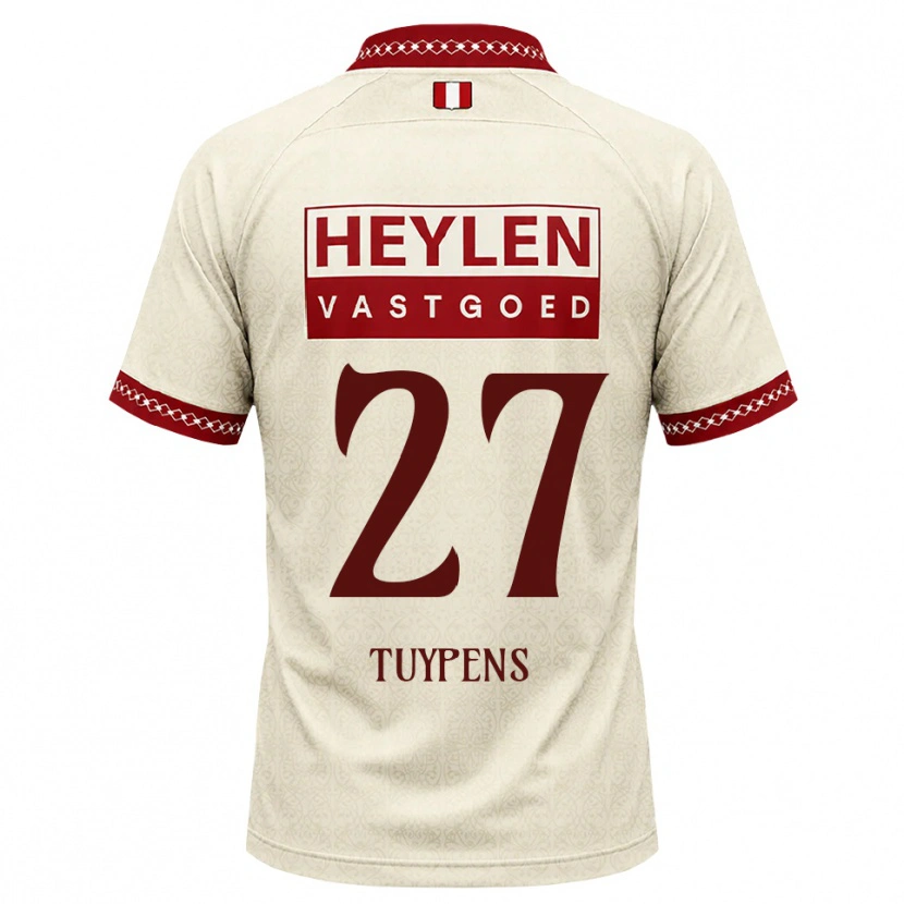 Danxen Donna Maglia Eran Tuypens #27 Beige Rosso Kit Gara Away 2026/27 Maglietta